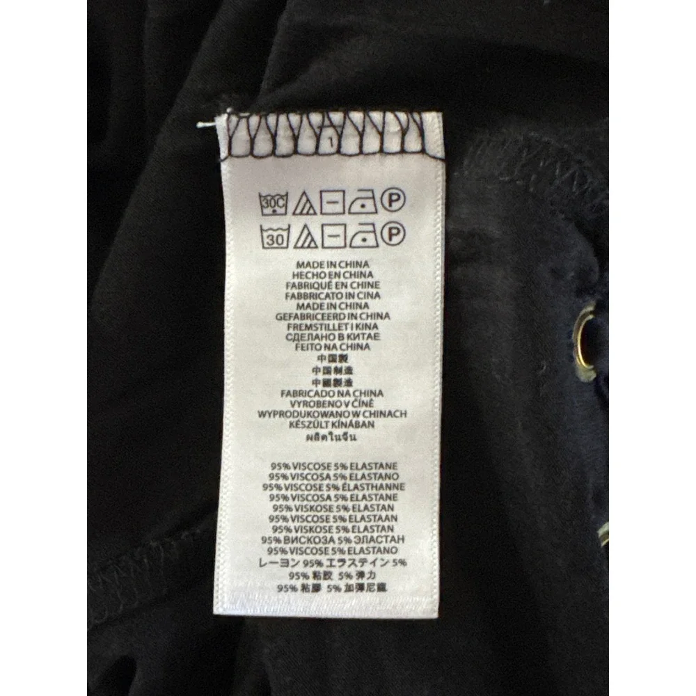 Michael Kors‎ Womens Black Fringe Grommet Long Sleeve Top Scoop Neck Small